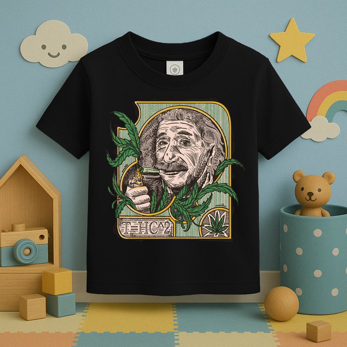 Einstein Smoking Weed Toddler T-Shirt