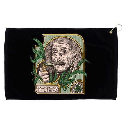 Einstein Smoking Weed Grommeted Golf Towel