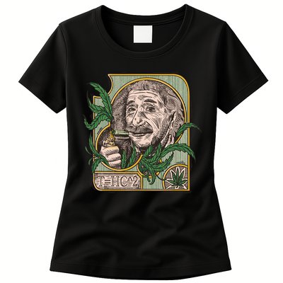 Einstein Smoking Weed Womens T-Shirt