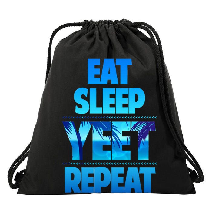 Eat Sleep Yeet Repeat Drawstring Bag