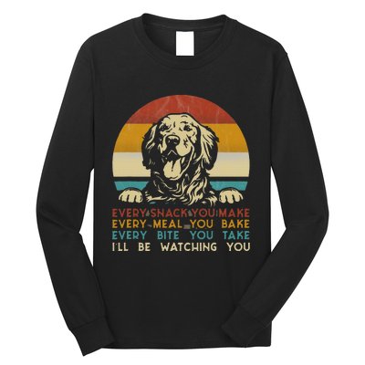 Every Snack You Make Golden Retriever Dog Breed Retro Long Sleeve Shirt