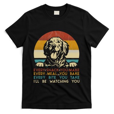 Every Snack You Make Golden Retriever Dog Breed Retro T-Shirt