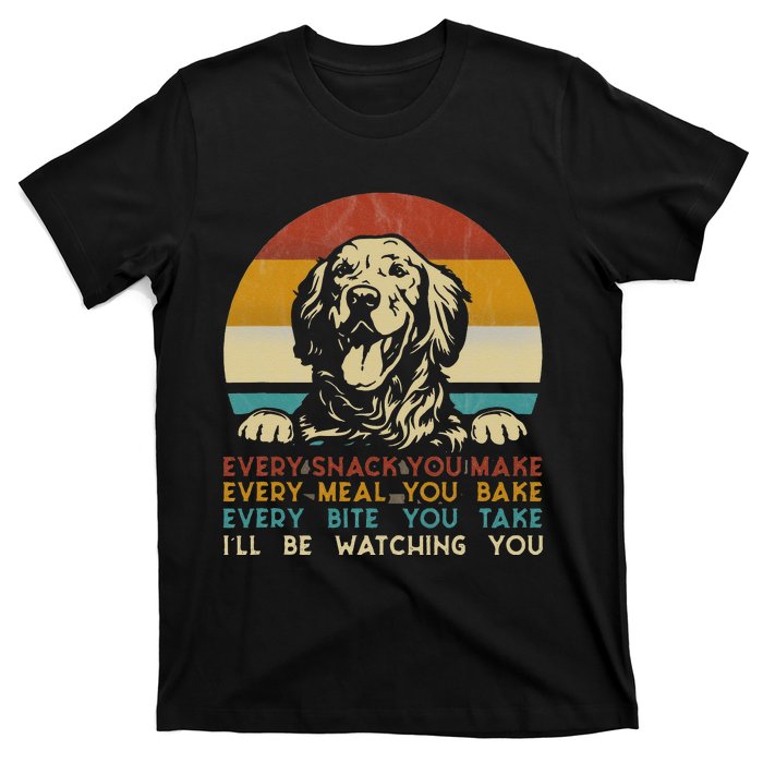 Every Snack You Make Golden Retriever Dog Breed Retro T-Shirt