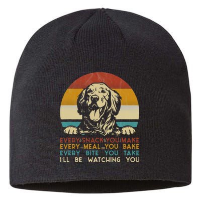 Every Snack You Make Golden Retriever Dog Breed Retro Sustainable Beanie