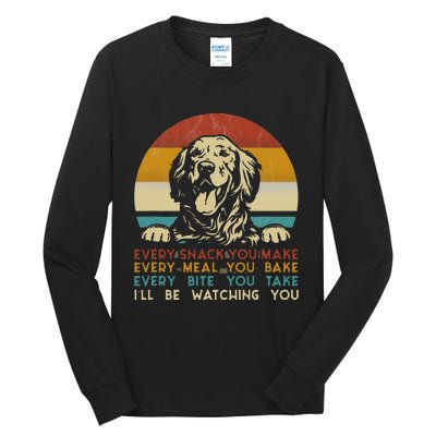 Every Snack You Make Golden Retriever Dog Breed Retro Tall Long Sleeve T-Shirt