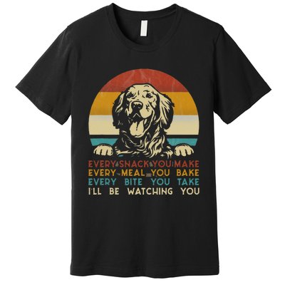 Every Snack You Make Golden Retriever Dog Breed Retro Premium T-Shirt