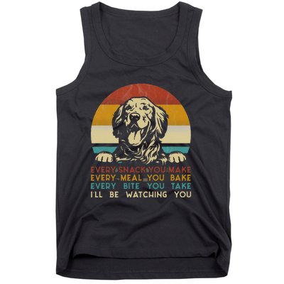 Every Snack You Make Golden Retriever Dog Breed Retro Tank Top