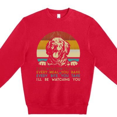 Every Snack You Make Golden Retriever Dog Breed Retro Premium Crewneck Sweatshirt