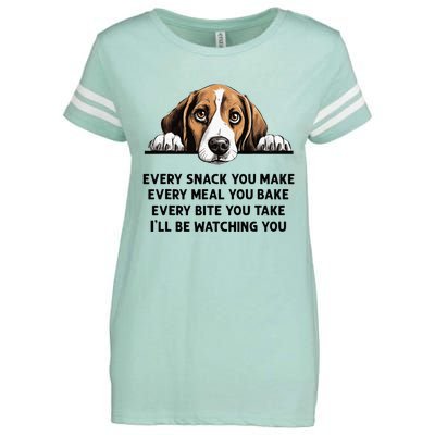 Every Snack You Make Every Meal You Bake Funny Beagle Enza Ladies Jersey Football T-Shirt