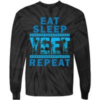 Eat Sleep Yeet Repeat Vintage Yeet Apparel Saying Tie-Dye Long Sleeve Shirt