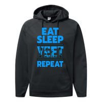 Eat Sleep Yeet Repeat Vintage Yeet Performance Fleece Hoodie