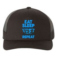 Eat Sleep Yeet Repeat Vintage Yeet Yupoong Adult 5-Panel Trucker Hat