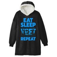 Eat Sleep Yeet Repeat Vintage Yeet Hooded Wearable Blanket