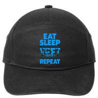 Eat Sleep Yeet Repeat Vintage Yeet 7-Panel Snapback Hat