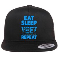 Eat Sleep Yeet Repeat Vintage Yeet Flat Bill Trucker Hat