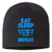 Eat Sleep Yeet Repeat Vintage Yeet Sustainable Beanie