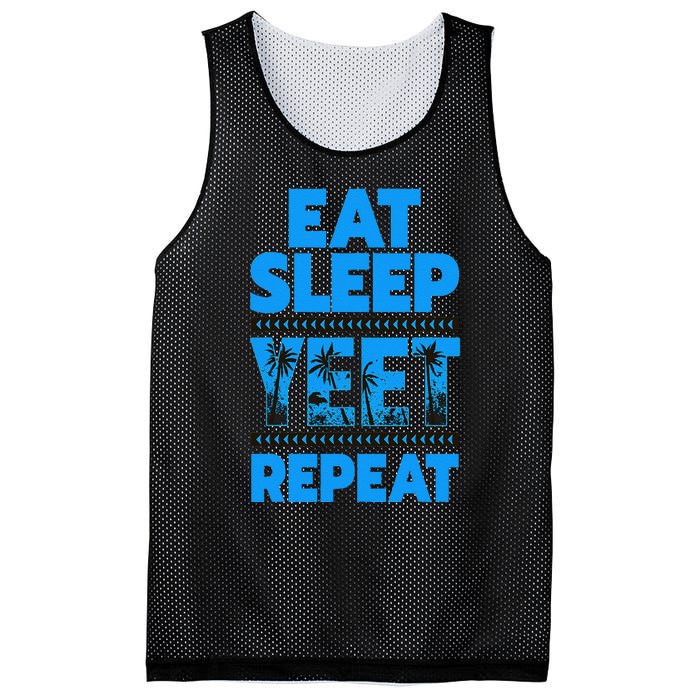 Eat Sleep Yeet Repeat Vintage Yeet Mesh Reversible Basketball Jersey Tank