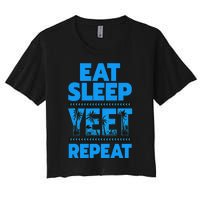 Eat Sleep Yeet Repeat Vintage Yeet Women's Crop Top Tee