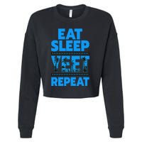 Eat Sleep Yeet Repeat Vintage Yeet Cropped Pullover Crew