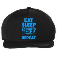 Eat Sleep Yeet Repeat Vintage Yeet Wool Snapback Cap