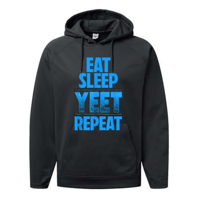 Eat Sleep Yeet Repeat Performance Fleece Hoodie