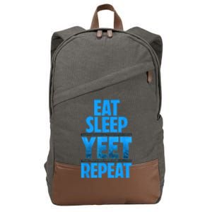 Eat Sleep Yeet Repeat Cotton Canvas Backpack