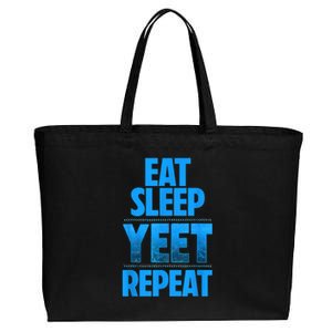 Eat Sleep Yeet Repeat Cotton Canvas Jumbo Tote