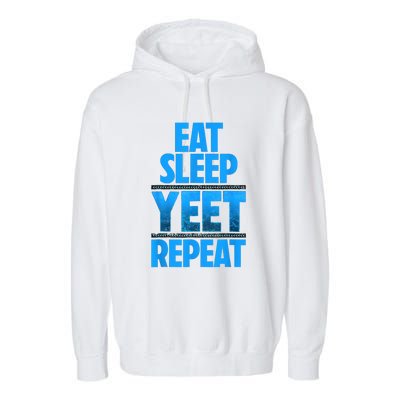 Eat Sleep Yeet Repeat Garment-Dyed Fleece Hoodie