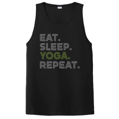 Eat Sleep Yoga Repeat Funny Saying Great Gift PosiCharge Competitor Tank