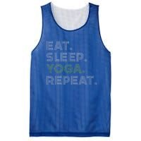 Eat Sleep Yoga Repeat Funny Saying Great Gift Mesh Reversible Basketball Jersey Tank