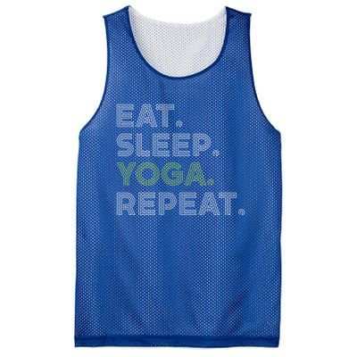 Eat Sleep Yoga Repeat Funny Saying Great Gift Mesh Reversible Basketball Jersey Tank