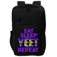 Eat Sleep Yeet Repeat Vintage Yeet Apparel Impact Tech Backpack