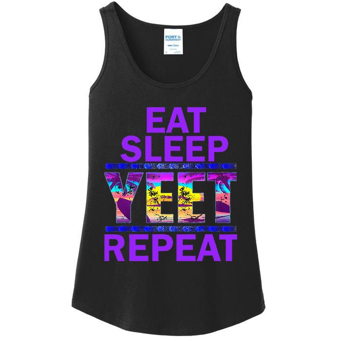 Eat Sleep Yeet Repeat Vintage Yeet Apparel Ladies Essential Tank