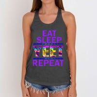 Eat Sleep Yeet Repeat Vintage Yeet Apparel Women's Knotted Racerback Tank