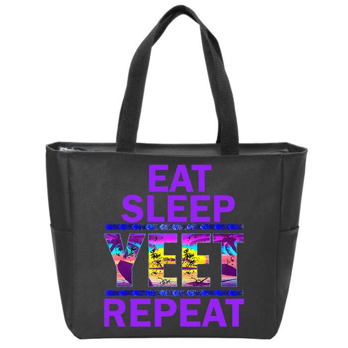 Eat Sleep Yeet Repeat Vintage Yeet Apparel Zip Tote Bag