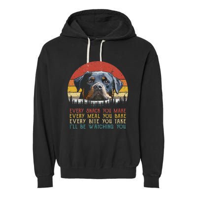 Every Snack You Make Dog Rottie Mom Cute Rottweiler Garment-Dyed Fleece Hoodie