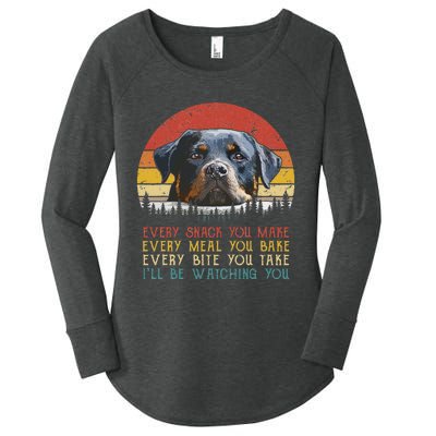 Every Snack You Make Dog Rottie Mom Cute Rottweiler Women's Perfect Tri Tunic Long Sleeve Shirt