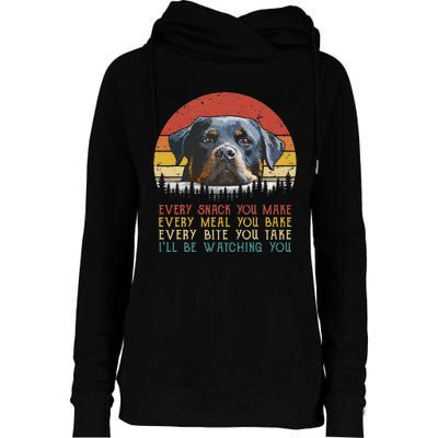 Every Snack You Make Dog Rottie Mom Cute Rottweiler Womens Funnel Neck Pullover Hood