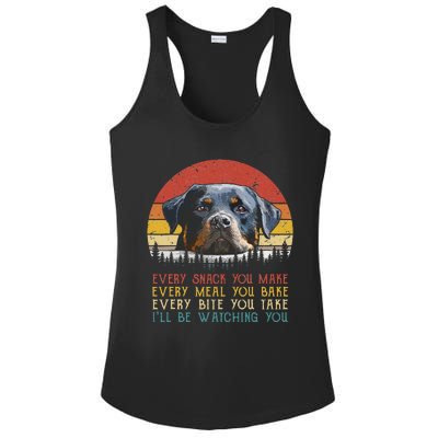 Every Snack You Make Dog Rottie Mom Cute Rottweiler Ladies PosiCharge Competitor Racerback Tank