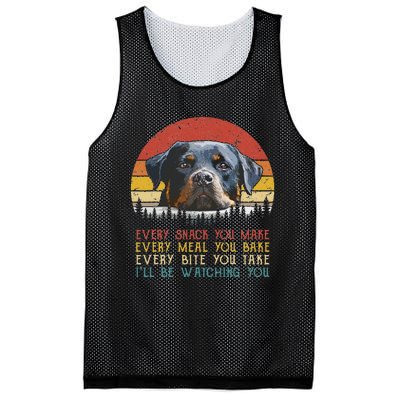 Every Snack You Make Dog Rottie Mom Cute Rottweiler Mesh Reversible Basketball Jersey Tank