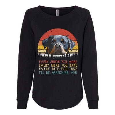 Every Snack You Make Dog Rottie Mom Cute Rottweiler Womens California Wash Sweatshirt