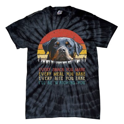 Every Snack You Make Dog Rottie Mom Cute Rottweiler Tie-Dye T-Shirt