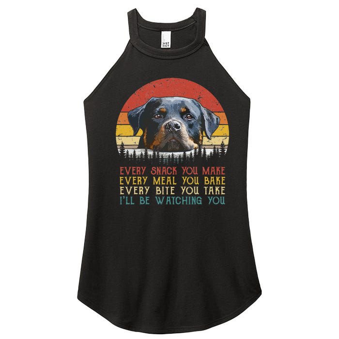 Every Snack You Make Dog Rottie Mom Cute Rottweiler Women's Perfect Tri Rocker Tank