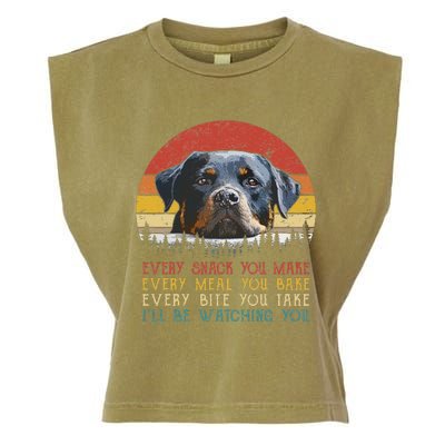 Every Snack You Make Dog Rottie Mom Cute Rottweiler Garment-Dyed Women's Muscle Tee