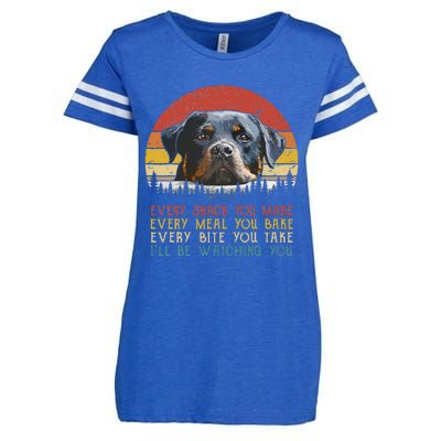 Every Snack You Make Dog Rottie Mom Cute Rottweiler Enza Ladies Jersey Football T-Shirt