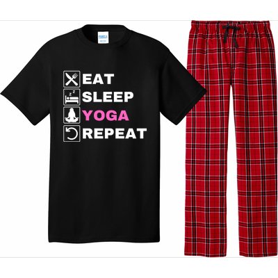 Eat Sleep Yoga Repeat Exercise Gym Funny Yoga Funny Workout Cute Gift Pajama Set