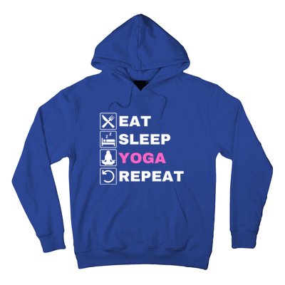 Eat Sleep Yoga Repeat Exercise Gym Funny Yoga Funny Workout Cute Gift Hoodie