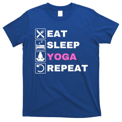 Eat Sleep Yoga Repeat Exercise Gym Funny Yoga Funny Workout Cute Gift T-Shirt