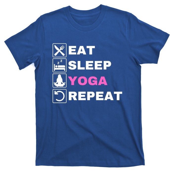 Eat Sleep Yoga Repeat Exercise Gym Funny Yoga Funny Workout Cute Gift T-Shirt