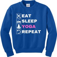 Eat Sleep Yoga Repeat Exercise Gym Funny Yoga Funny Workout Cute Gift Kids Sweatshirt